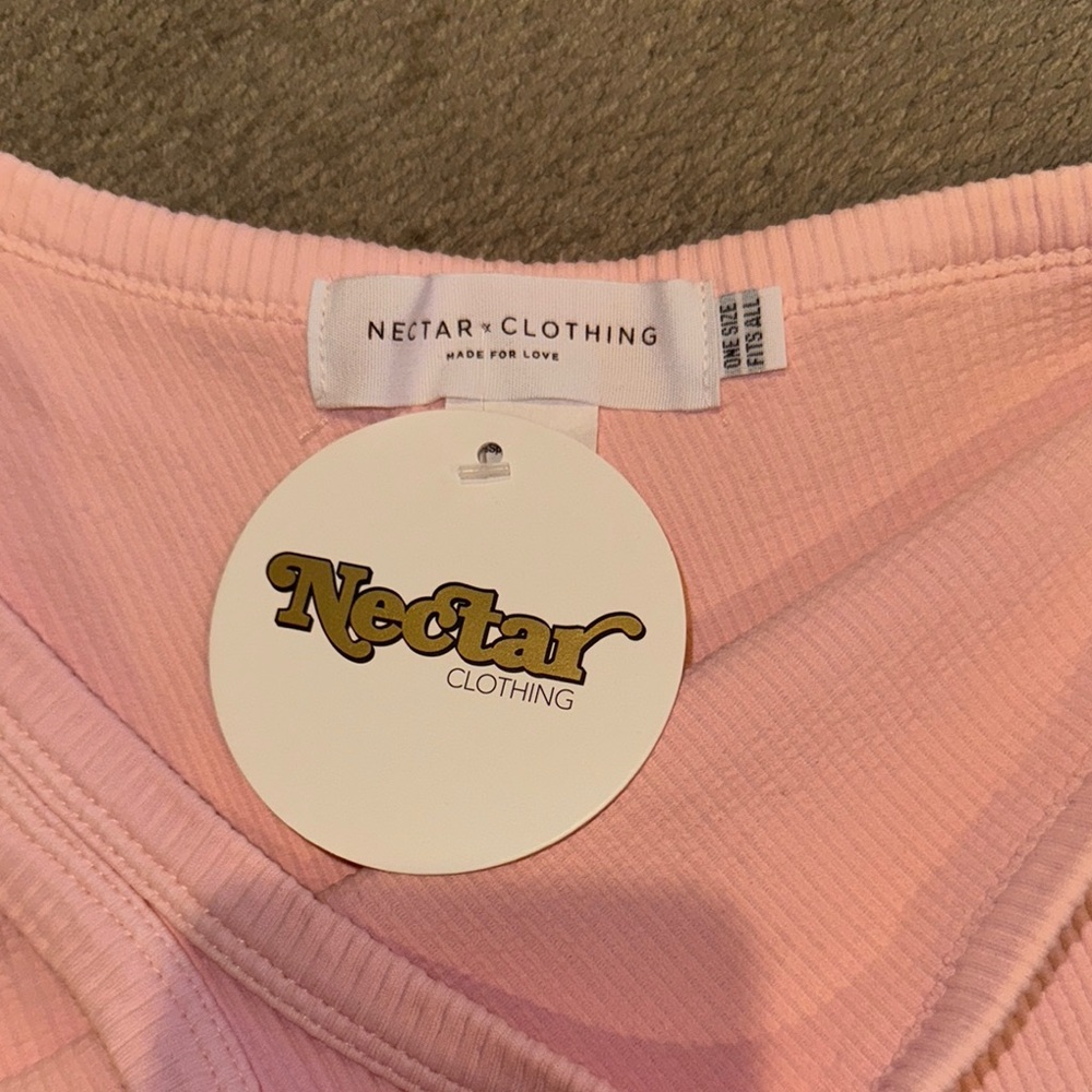 Pink One-Shoulder Ribbed Tank Top - Picture 3 of 3